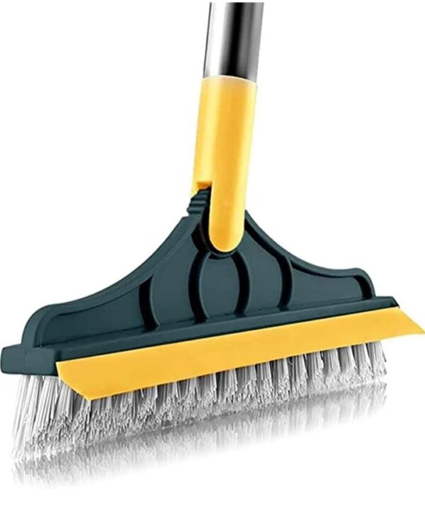 SISTA ENTERPRISE Heavy Quality Mop with Squeeze Cleaning Supplies Clean Home Floor Cleaner Bathroom Cleaning Brush with Wiper 2 in 1 Tiles Cleaning Brush Scrub Bathroom Long Handle Automatic - Image 3