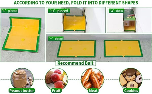 Mouse Glue Pad Insect Rodent Lizard Trap Rat Catcher Adhesive Sticky Glue Pad, Non Poisonous, Non Toxic, Odourless (Yellow) - Image 6